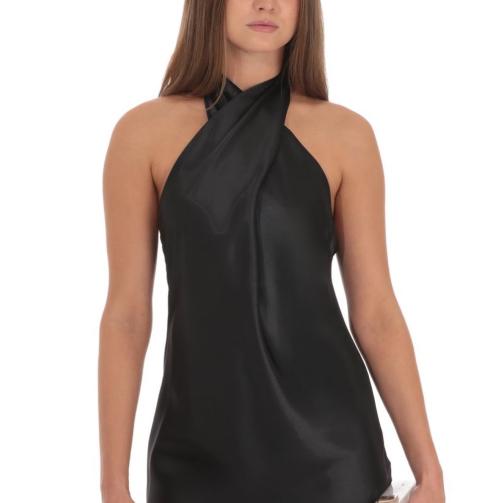 Lucy in the Sky Black Halter dress BRAND NEW